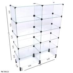 Balcão de Atendimento Modulado em Vidro - 1,00 x 1,35 x 0,30
