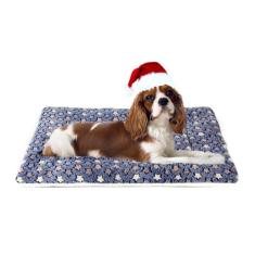 Mora Pets Almofada para cama de cachorro ultra macia para animais de estimação com estampa de estrelas fofas, tapete lavável para cães grandes, médios e pequenos, reversível de lã, tapete para canil,