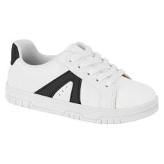Tenis Molekinha Casual Menina 2562.112 Branco + Preto-Feminino