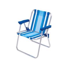 Cadeira Infantil Alta Alumínio Azul - MOR, Azul