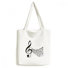 Bolsa de lona com notas musicais da Flappg, bolsa de compras casual