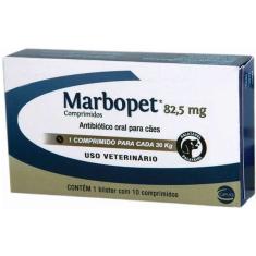 Antibiótico Ceva MarboPet 82,5 mg de 1 Comprimido pra cada 30 Kg - 10 Comprimidos