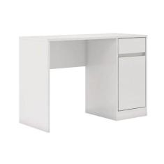 Mesa Escrivaninha Casal Office Morada C/ 1 Porta E 1 Gaveta Branco - Demóbile