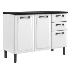 Balcão de Cozinha Aço Itatiaia Com Tampo New Premium Branco, Branco