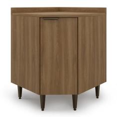 Balcão De Canto Para Cozinha Paris 1 Porta Nogal Batrol Nogal