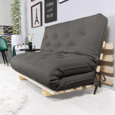 Sofa Cama Casal Futon Oriental Chumbo Acquablock Com Madeira Maciça
