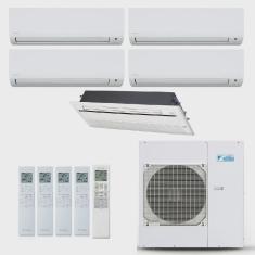 Ar-Condicionado Multi Split Inverter Daikin 38.000 BTUs (4x Evap hw 9.000 + 1x Evap Cassete 1 Via 18.000) Quente/Frio 220V