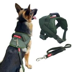 Coleira Peitoral Colete com Guia para Cachorro - Tamanho M - Canadá K9