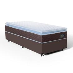 Cama Box com Colchão de Espuma D33 Pillow Top Comfort Luxo Solteiro 88