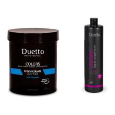 Kit Pó Descolorante com Colageno OX 30V Duetto Professional