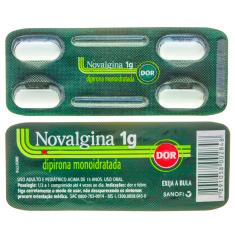 Novalgina Dipirona Sódica 1g 4 comprimidos 4 Comprimidos