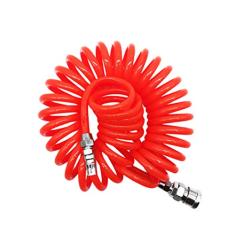 Bomba compressor de ar flexível com mola de poliuretano para tubo de ar tubo de mola tubo telescópico pneumático vermelho (com junta comum)