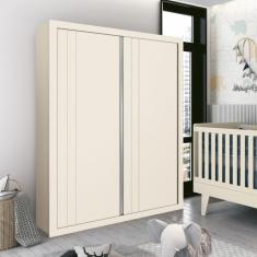 Guarda Roupa de Bebê 2 Portas 3 Gavetas Prince Areia Fosco