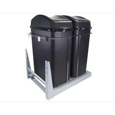 Lixeira Dupla Deslizante 40L Cr 8683
