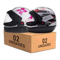Kit 2 Capacete San Marino Automático Masculino Branco e Feminino Branc
