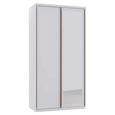 Guarda-roupa Solteiro Com Espelho Elite I 2 Pt 3 Gv Branco
