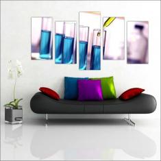 Quadro Decorativo Laboratórios Farmácias Decorações Salas 5 peças com 