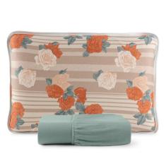 Jogo de Lençol Casal Padrão 03 Peças Malha 100% Algodão - iCasa,  VERD