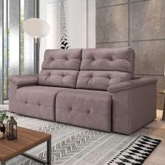 Sofá Retrátil Reclinável 3 Lugares Marrocos Machiatto Suede Bege - Ort