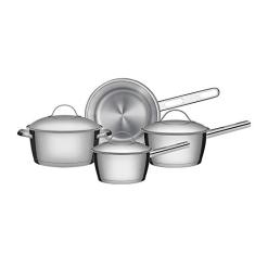 Jogo de Panelas com Fundo Triplo 4 Peça Tramontina Inox, 65650270