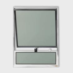 Janela de Alumínio Maxim-Ar com Bandeira 80x80cm Vidro Mini Boreal Plus Brimak