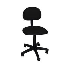 Cadeira de escritório secretária laminada pistão fixo preto