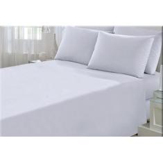 Jogo De Lençol Branco Solteiro 3 Pçs Algodão Percal 150 Fios - Confecc