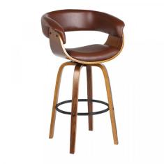 Banqueta Betim Base Madeira Marrom