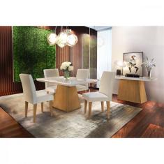 Conjunto Sala De Jantar Luna 120 4 Cadeiras Grécia