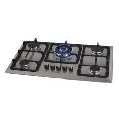 Cooktop 5 Bocas Fischer Infinity Trempe De Ferro Tripla Chama à Gás Mesa Inox Bivolt