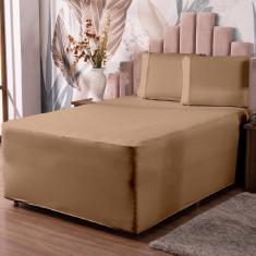 Jogo de Lençol Luva Solteiro Conjugada Veste Colchão e Box Malha 2 Peças