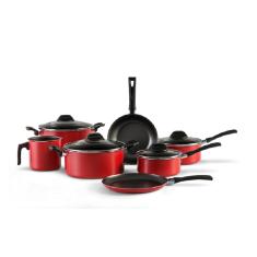 Conjunto de panelas 7 peças Garlic vermelho Brinox