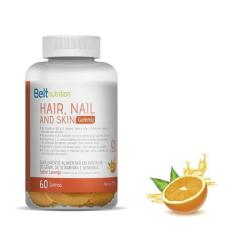 Belt Hair, Nail And Skin Gummy Laranja 60 Gominhas - Belt Nutrition