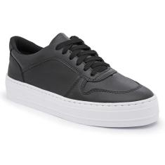 Tênis Flatform Feminino Cadarço Conforto Dia a Dia Leve-Feminino