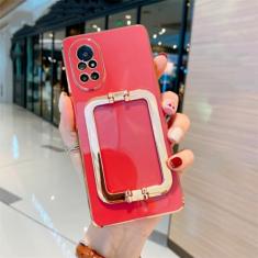 Capa de silicone com suporte de revestimento de luxo para Samsung Galaxy S23 Ultra S22 S21 S20 FE S10 Plus Note 20 10 Pro A24 A34 A54, vinho tinto, para Galaxy Note 10 Plus