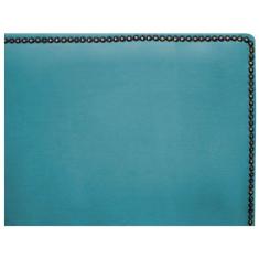 Cabeceira Casal Bali 140 Cm Cama Box Suede Azul Turquesa