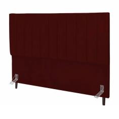 Cabeceira Cama Solteiro 90cm Carla Suede Marsala E Frame