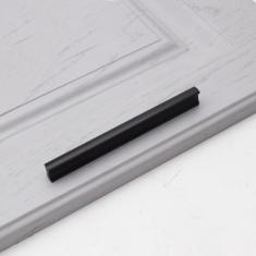 Armário de cozinha alças de armazenamento armário guarda-roupa cômodas cromo preto prata maçaneta da porta gaveta puxa botões ferragem, 201,128mm preto