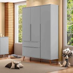 guarda-roupa infantil inda 3 pt 2 gv cinza