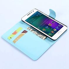 Capa para Samsung Galaxy A3 (2015) – Capa flip carteira de couro PU para Samsung Galaxy A3 (2015), capa de proteção de telefone estilo empresarial, capa com [compartimentos para dinheiro e cartão]