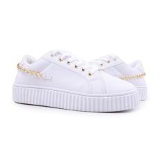 Tênis Leve Correntinha Chain Confortável Feminino - Neblink, Branco, 3