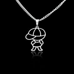 colar corrente de menina feminino infantil banhado a prata não escurec