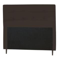 Cabeceira Solteiro 90cm Para Cama Box Luna Suede Marrom - DS Estofados