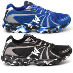 Kit 2 pares de tenis masculino oldsen colorado cores caminhada macio c