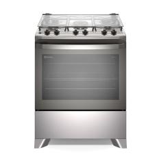 Fogão 5 bocas Electrolux Efficient com Mesa Inox PerfectCook e VaporBake (FE5IC)