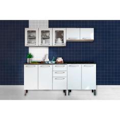 Cozinha Modulada Completa Evidence 4 Peças (2 Armários + 2 Balcões) C4P54 Branco - Bertolini