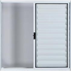 Janela Veneziana de Alumínio 3 Folhas 1,00 X 1,20 Sem Grade Cor Branco
