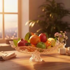 Saladeira em Vidro com Pé Para Saladeira e Fruteira Gourmet - Ruvolo