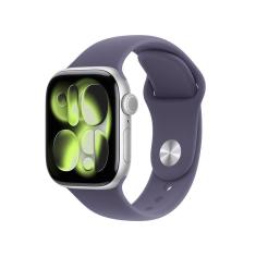 Apple Watch Series 11 GPS + Cellular - Caixa prateada de alumínio – 42 mm - Pulseira esportiva roxo-névoa – P/M