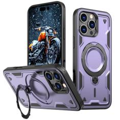 SORAKA Capa para iPhone 16 Pro Max com suporte para anel,compatível com MagSafe Capa iPhone 16 Pro Max com placa de metal para suporte magnético para carro Capa resistente que absorve choques